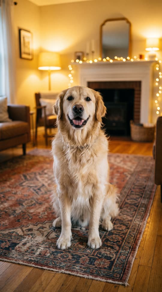 Pet in a Santa hat · Photo