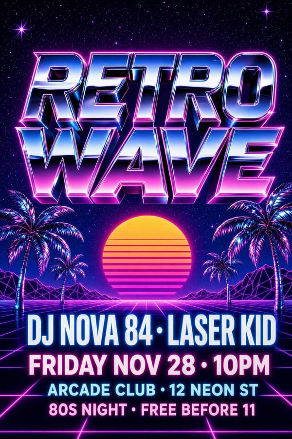 Retro synthwave