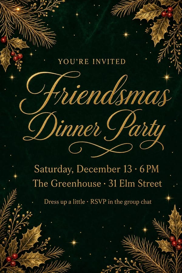 Dinner party gold